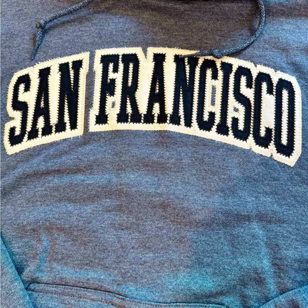 NWT San Francisco Hoodie Heather Gray/ Blue - Picture 7 of 8